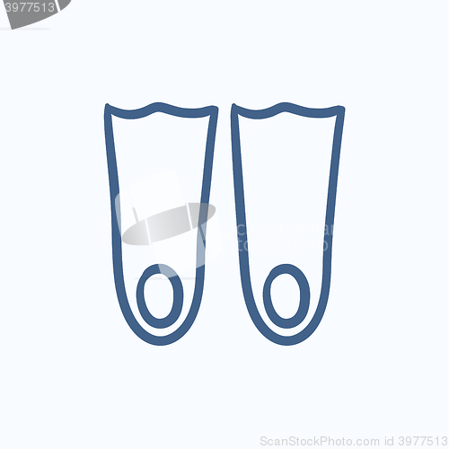 Image of Flippers sketch icon.