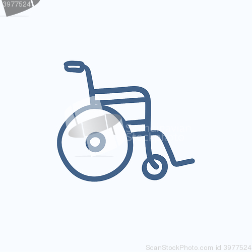 Image of Wheelchair sketch icon.