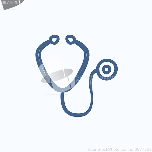 Image of Stethoscope sketch icon.