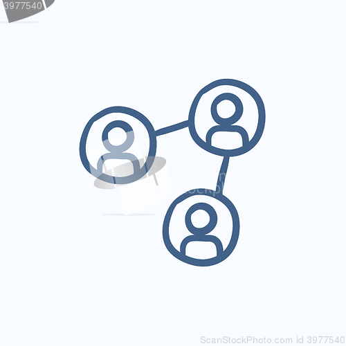 Image of Social network sketch icon.