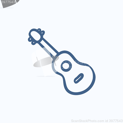 Image of Guitar sketch icon.