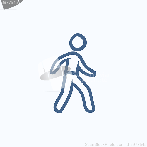 Image of Pedestrianism sketch icon.