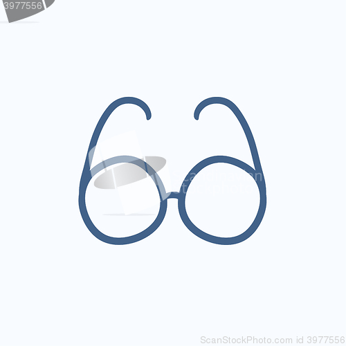 Image of Eyeglasses sketch icon.