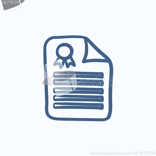 Image of Real estate contract sketch icon.