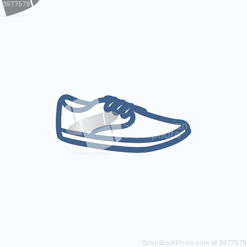 Image of Male shoe sketch icon.