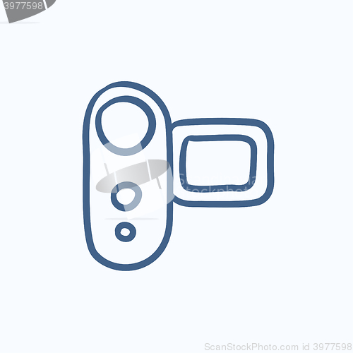 Image of Digital video camera sketch icon.