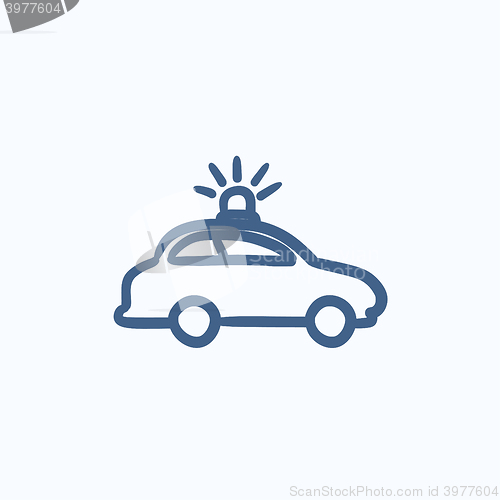 Image of Police car sketch icon.