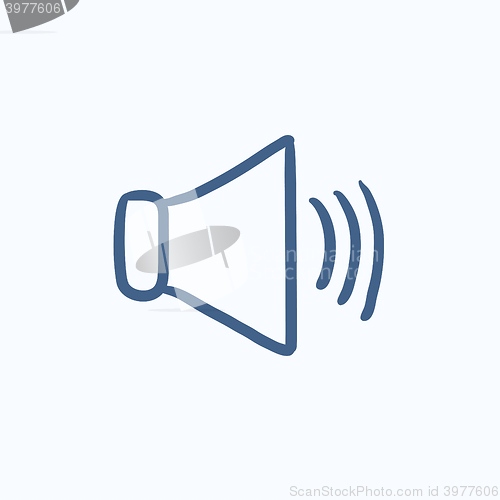 Image of Speaker volume sketch icon.