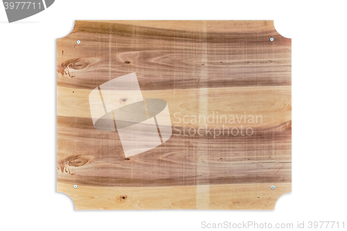 Image of Wooden Nameboard over White