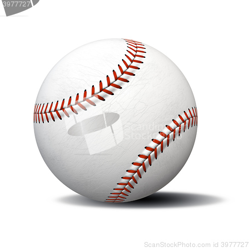 Image of typical white baseball