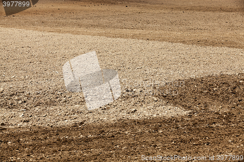 Image of land plowed field 