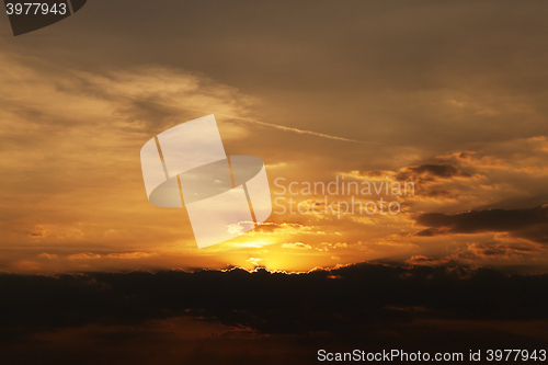 Image of the sky during sunset  