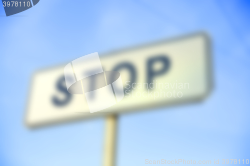 Image of Road stop sign  