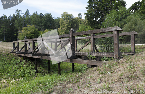 Image of old wooden bridge  