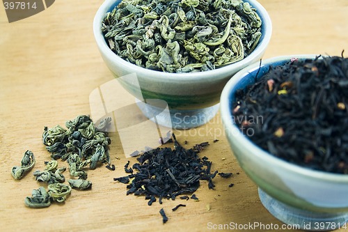 Image of green and black tea