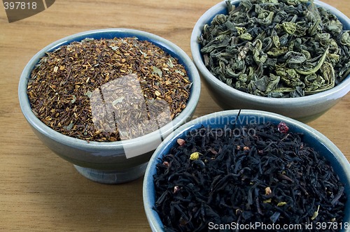 Image of three kinds of tea