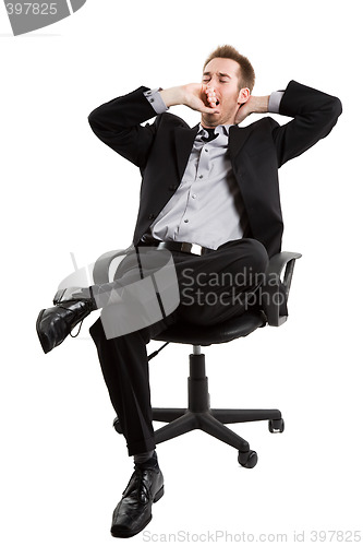 Image of Tired businessman