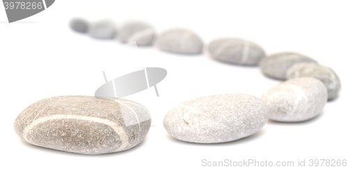 Image of row of pebbles