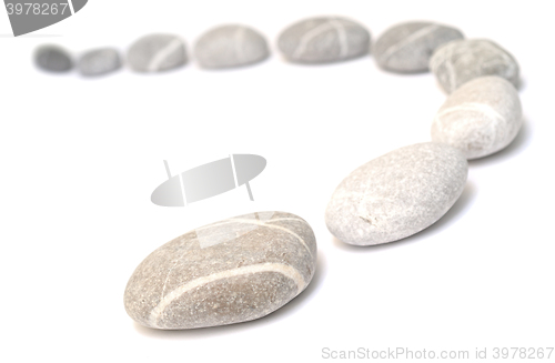 Image of row of pebbles