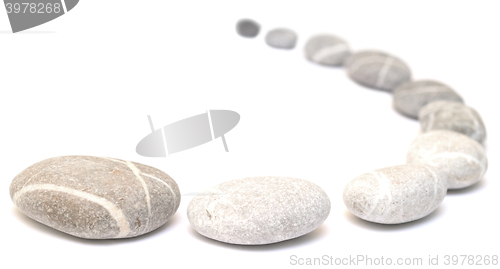 Image of row of pebbles