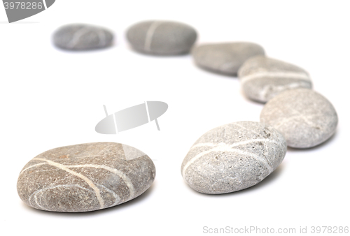 Image of row of pebbles