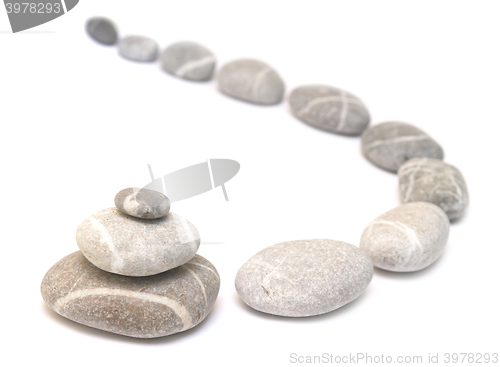 Image of row of pebbles