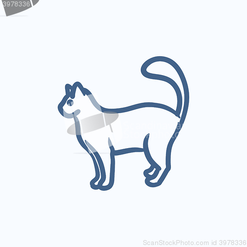 Image of Cat sketch icon.