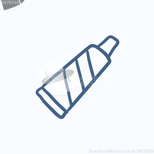 Image of Tube of toothpaste sketch icon.