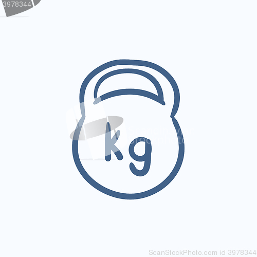 Image of Kettlebell sketch icon.