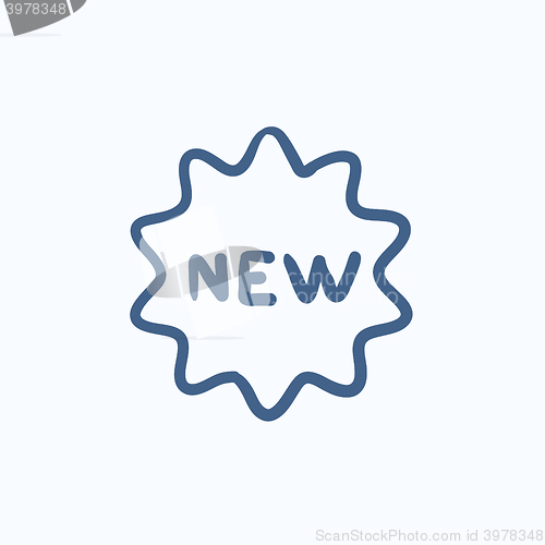 Image of New tag sketch icon.