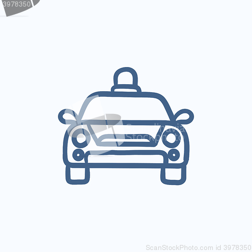 Image of Police car sketch icon.