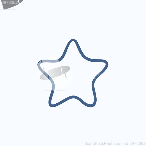 Image of Rating star sketch icon.