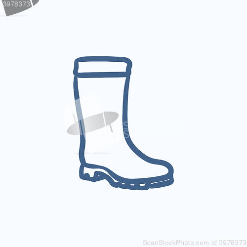 Image of High boot sketch icon.