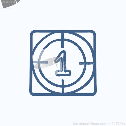 Image of Countdown sketch icon.