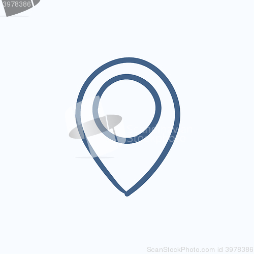 Image of Map pointer sketch icon.