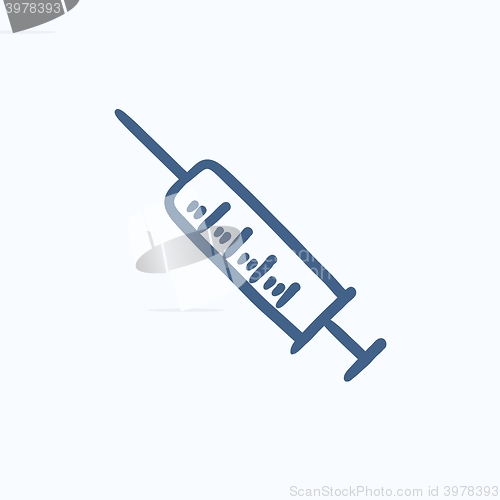 Image of Syringe sketch icon.