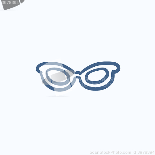 Image of Eyeglasses sketch icon.