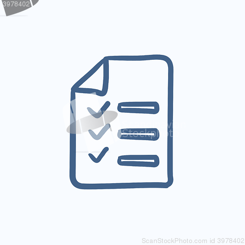 Image of Shopping list sketch icon.