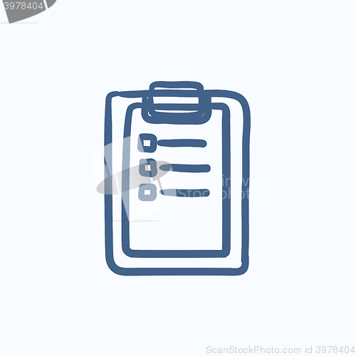 Image of Medical report sketch icon.