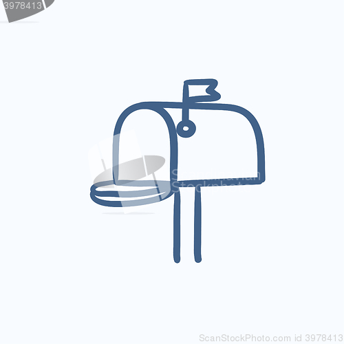 Image of Mail box sketch icon.