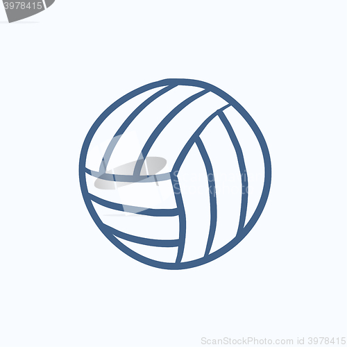 Image of Volleyball ball sketch icon.