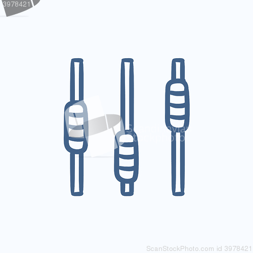 Image of Sound mixer console sketch icon.