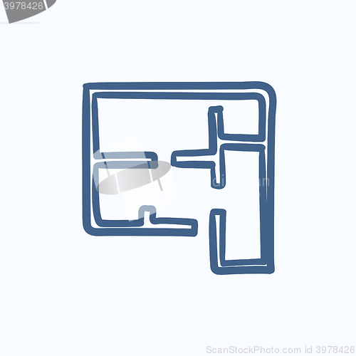 Image of Layout of the house sketch icon.