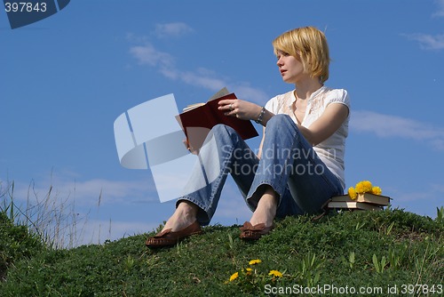 Image of worried female student