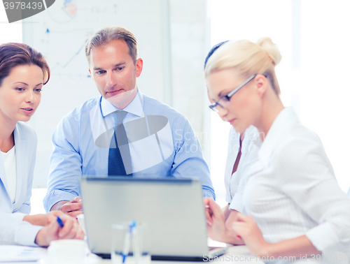 Image of business team having meeting in office