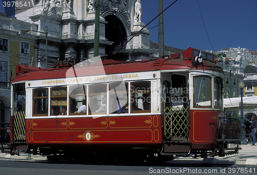 Image of EUROPE PORTUGAL LISBON TRANSPORT FUNICULAR TRAIN