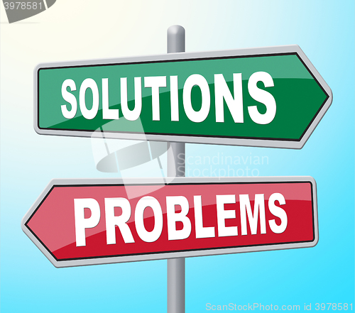 Image of Solutions Problems Means Difficult Situation And Achievement