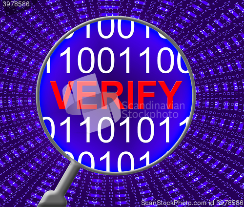 Image of Verify Security Represents Genuine Computer And Encryption