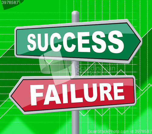 Image of Success Failure Represents Disaster Victory And Board
