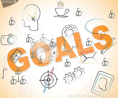 Image of Business Goals Means Objective Achieve And Corporation